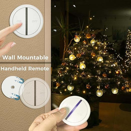 UTOI Wireless Remote Control Outlet Plug, 15A Remote Outlet Switch, 656ft Long Range Wireless Light Switch, Remote Control for Indoor Lights, Household Appliances, Garbage Disposal, Pre-paired, White