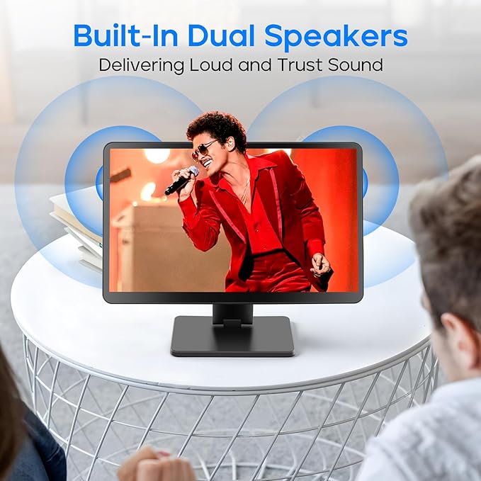 ROADOM Touch Screen Monitor with Case, 7’’ Raspberry Pi Screen, IPS FHD 1024×600,Responsive and Smooth Touch,Dual Built-in Speakers,HDMI Input,Compatible with Raspberry Pi/PC/Camera/Gaming/TV