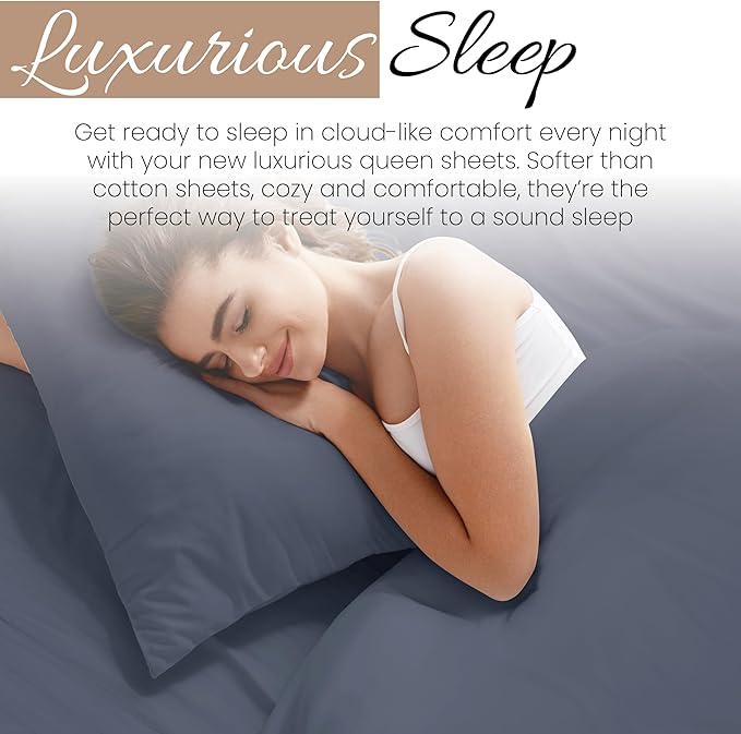 Linen Market Bed Sheets for Full Size Bed (Stone) - Sleep Better Than Ever with These Soft and Cooling Full Sheets - Deep Pocket Fits 16" Thick Beds - 4 Piece Full Sheet Set