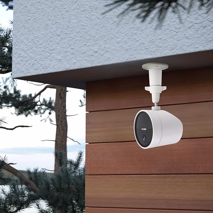 UYODM 2 Pack Wall Mount Holder Compatible with SimpliSafe Outdoor Security Camera, 360°Rotation Security Bracket with 1/4 Screw Thread , Camera Not Included (White)