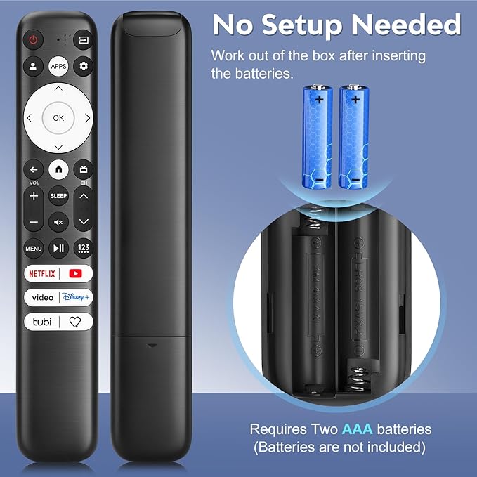 Replacement Only for Hisense-Google-TV-Remote, for Hisense Mini-LED QLED ULED UHD 4K Google Smart TVs