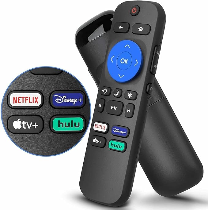 Replaced Remote for All Roku TV only, NOT Compatible with Any Roku Stick, Roku Streaming Stick, Roku Box.