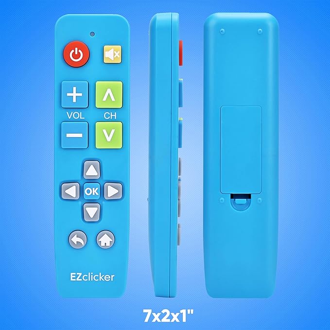 Samsung Replacement TV Remote Compatible with Samsung TV's ONLY (Blue) Big Button TV Remote Control, Simplified and Easy to Use (2xAAA Batteries not Included)