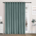 Macochico Extra Wide 100% Blackout Chenille Curtains 100" Wx96 L Thermal Drapes for Sliding Door Living Room Bedroom Auditorium Hotel Teal Curtains Grommet Top with Tieback Classic 1 Panel