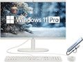 HP 21.5" FHD All-in-One Desktop Computer, Dual-Core Intel Celeron, Windows 11 Pro, Snow White (Renewed) (Snow White, 8GB RAM | 512GB SSD)