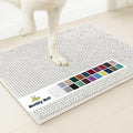 Muddy Mat® Shown on TV – Super Absorbent Microfiber Dog Door Mat for Muddy Paws, Non-Slip Washable Pet Rug, Quick Dry Chenille Entryway Carpet, Machine Washable Indoor Outdoor mat, White 30"x19"