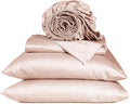 URBANHUT 800 Thread Count 100% Cotton California King Size Sheets, Luxury 4 Piece Cal King Bedsheets, Hotel Sheets Sateen Finish - Better Than Egyptian, 16" Elasticized Deep Pocket - Blush Pink