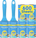 Swihauk 600 Sheets Extra Sticky Lint Rollers for Pet Hair, Easy Spiral Tear Lint Roller for Clothes with Ergonomic Handle, Multipurpose Lint Remover for Furniture, Carpet, Car Seat