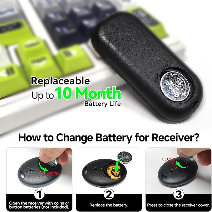 JTD Key Finder Locator with Sound, Remote Finder - 2 Receivers, 1 Car Tracker Keychain,85dB Loud, 131ft Range Tracker for Keys, Wallet, Pet,TV Remote Control - No App Needed Item Finder for Home
