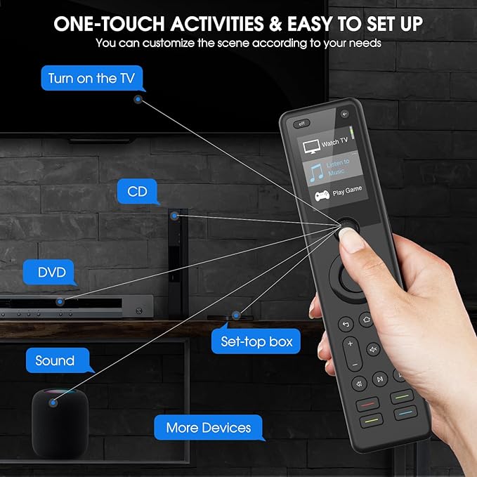 SofaBaton X1 Universal Remote with Hub and App, All-in-One Smart Universal Remote Control with Customize Activities, Control Up to 60 IR/Bluetooth/WiFi Devices