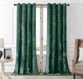 SMILETIME Forest Green Crushed Velvet Curtains 52x84 inch Luxurious Thermal Insulated Soundproof Drapes for Living Room Bedroom Office Soft and Durable Light-Filtering Window Treatments, 2 Panels