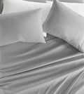 Linen Market Brushed Microfiber Queen Sheet Set 4 Piece – Oeko-TEX Certified Ultra Soft & Wrinkle-Free - 16" Deep Pocket Sheets - Easy Care Queen Size - Light Gray