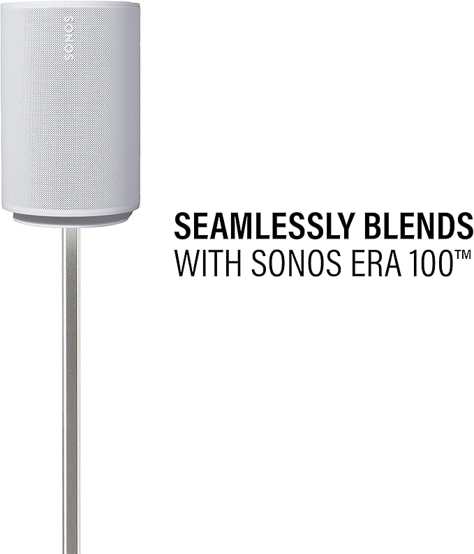Sanus Height-Adjustable Speaker Stand for Sonos Era 100™ (White) - WSSE1A1-W2