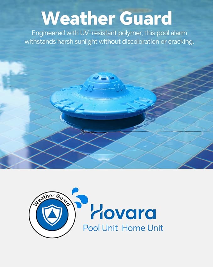 Pool Alarm, Floating Pool Safety Alarms for Inground & Above Ground Pools – Loud 110dB Alert, Adjustable Sensitivity, Protection for Kids & Pets (Blue)