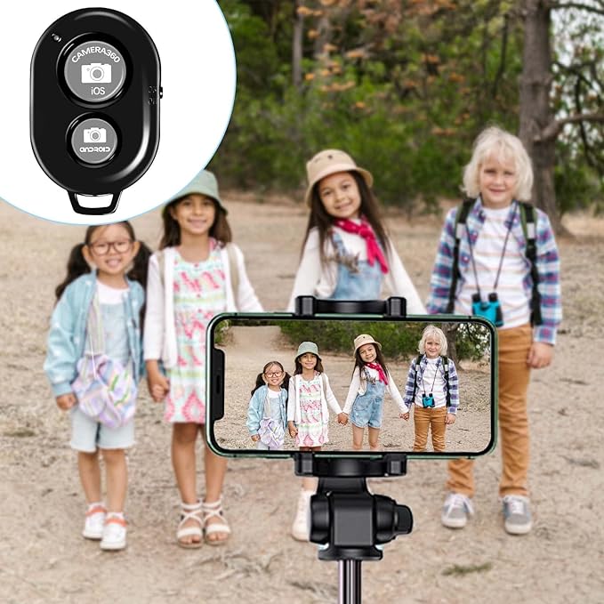 Belijean Bluetooth Remote - Compatible with All iPhone, iPad & Tablets - 2 Pack Bluetooth Clicker for Photos & Videos