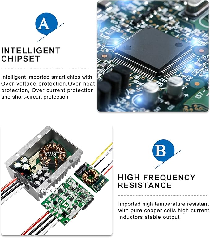 DC DC 12V to 19V 15A Step-up Module,Boost Converter 9V-13V to 19V Voltage Regulator,Waterproof Power Adapt 285W 19V Volt Transformer Module (12V to 19V 15A)