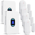 Daytech Wireless Door Chimes When Door Opens with 800ft Long Range, 20 Chimes, 5 Volume Levels Door Open Alarm for Home/Business/Store, Door Entry Alert System with 2 Receivers & 4 Sensors