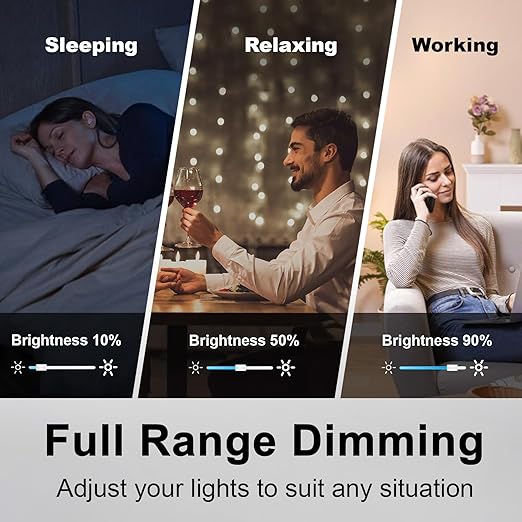 BESTTEN 10 Pack Super Slim Digital Dimmer Light Switch, Quiet Rocker, Max 300W LED, CFL, 600W Halogen, Single Pole or 3 Way Dimmable Switch, Screwless Wallplate Included, ETL Listed, White