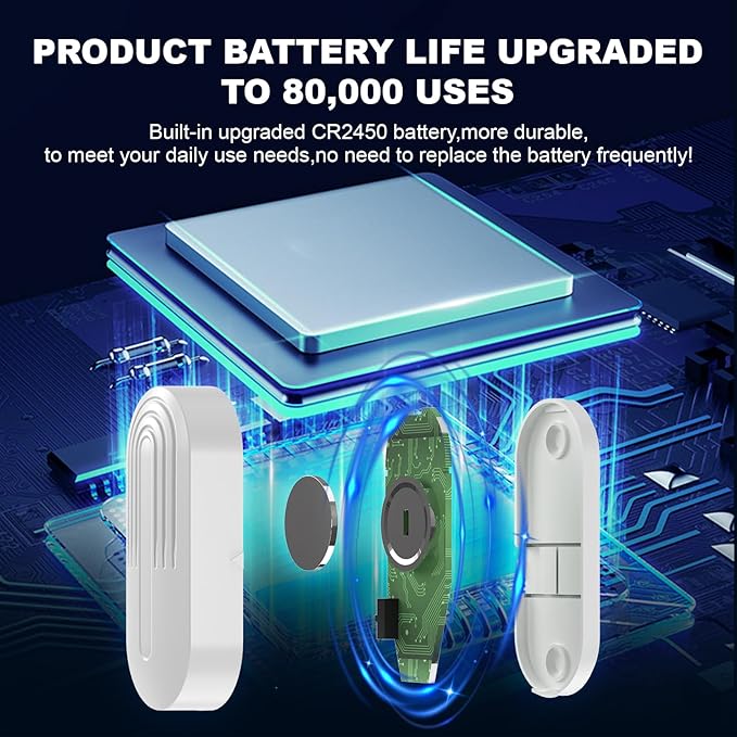 Daytech Wireless Door Chime Alarm System - 800ft Range, 20 Melodies, 5 Volume Levels, LED Alert with 2 Sensors + 1 Receiver for Home, Business, Office & Store Security