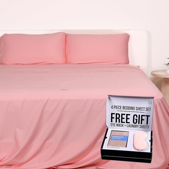 THE LAD COLLECTIVE 3.0 Full Size Bedding Set - Full Size Bedding Sets - 4-Piece Bedset w/Fitted Sheet, Top Sheet & 2 Standard Pillowcases [Duvet Not Included] - Bamboo-Cotton - Acadia