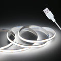 UVTaoYuan Led Strip Lights, 5V USB LED Lighting COB Short LED Strip Light White Flexible Not Dimmable led Light for Display Cabinet, Living Room,DIY Home COB Lighting Decor tv Lights (3.28FT 6500K)