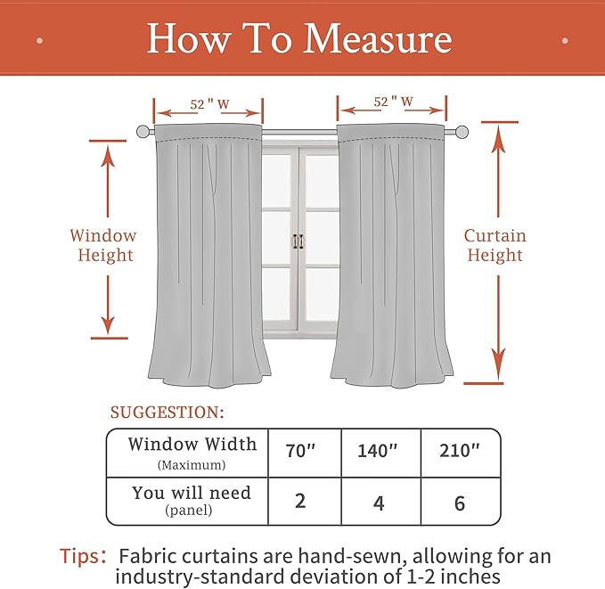 LAMIT Terracotta Velvet Curtains for Living Room, 96 Inch Thermal Insulated Noise Reducing Panels Rustic Vintage Room Darkening Drapes with Back Tab and Rod Pocket, 2 Panels, 52 x 96 Inch