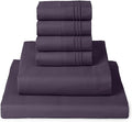 Mellanni Queen Sheet Set - 6-Piece Iconic Collection Bedding, (Including 4 Pillowcases), 16-Inch Deep Pocket, Easy Care, Extra Soft, Cooling Sheets, Brushed Microfiber - Purple