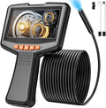 Endoscope Camera with Light: 4.3" Inspection Borescope Camera for Sewer - 16.4ft Waterproof Industrial Endoscope - Flexible Snake Bore Scope for Plumbing Automotive