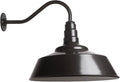 Steel Lighting Co. Large Outdoor Barn Light | Gooseneck Light Fixture | Made in America from 18-Gauge Steel | 20" Dome | 16" Gooseneck Gooseneck Dark Bronze Exterior/White Interior