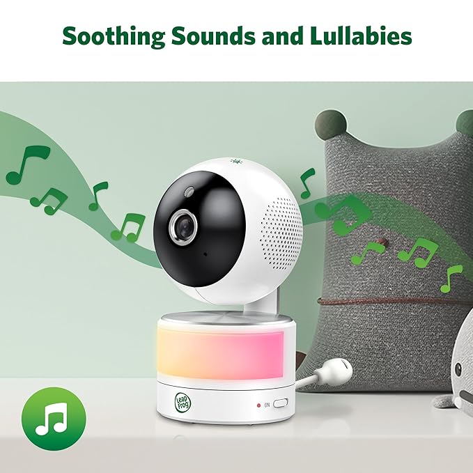 LeapFrog 2-Camera Color Night Vision Video Baby Monitor with 7" HD 1080p, Split Screen, 360 Pan & Tilt, 8X Zoom, Night Light, Humidity & Temperature Sensor, Up to 1000ft Long Range: LF920-2HD
