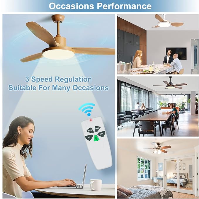 Universal Ceiling Fan Remote Control Kit Dimmable, Replacement for Harbor Breeze Hunter Hampton Bay Litex Kichler Allen + Roth Westinghouse Honeywell Ceiling Fans FAN-28R KUJCE9103 CHQ8BT7030T