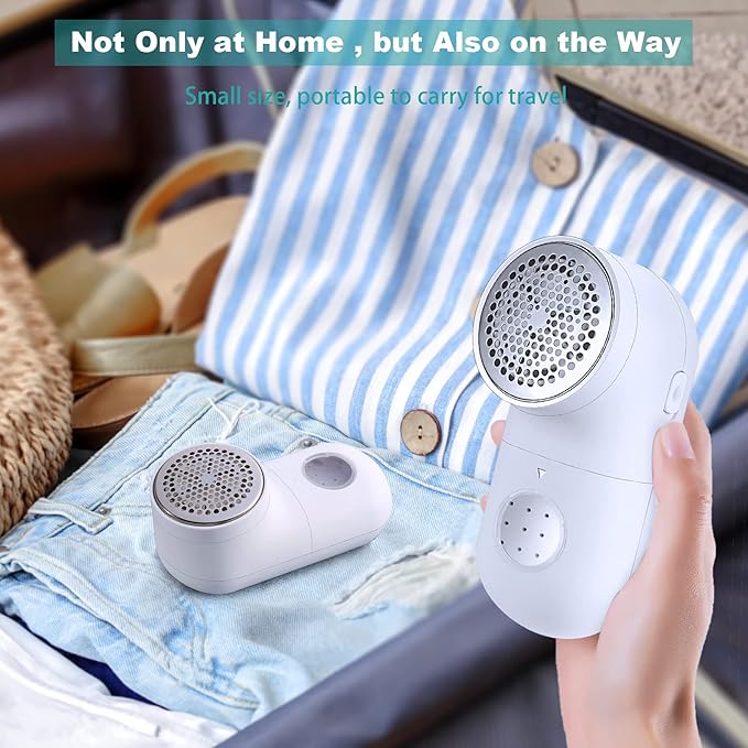 Garstor Fabric Shaver, Electric Lint Remover, USB Rechargeable Sweater Shaver, Cordless Clothes Defuzzer, Portable Pills Trimmer for Clothes, Furniture(2.0 Pro, Beige)
