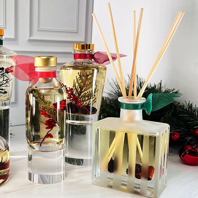 LOVSPA Reed Diffuser Set, Sparkling Grapefruit Scented Oil Diffuser with Sticks, Home Fragrance Accessories for Bathroom Shelf Decor, Aroma Diffusers for Home or Office Desk, USA Made