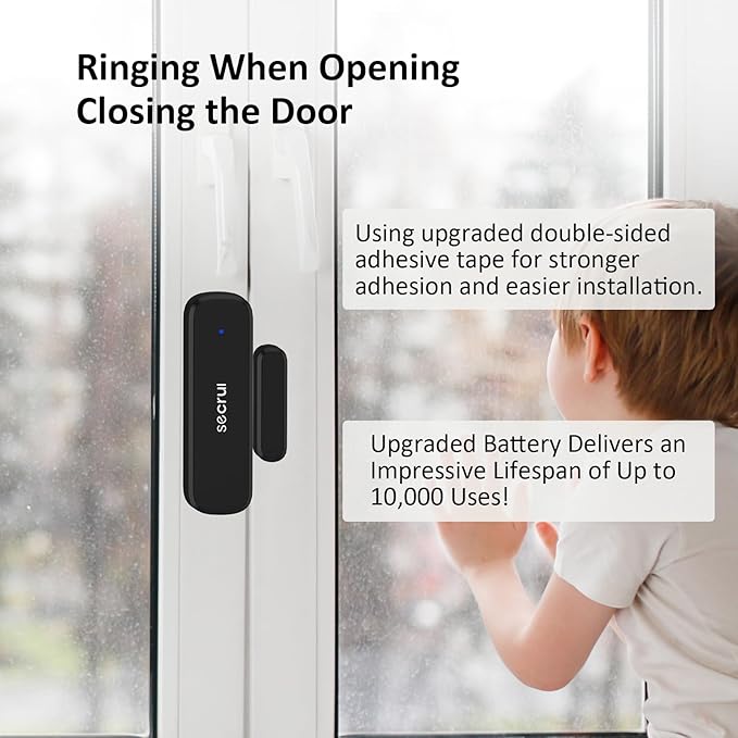 Wireless Door Chimes When Door Open Entry for Business/Home/Office/Store (500ft Range 32 Chimes Adjustable Volume) Door Ringer Alert Buzzer Sensor Alarm