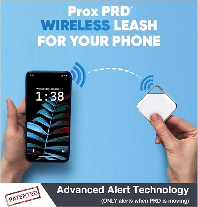 Prox PRD - Phone Separation Alert Device | Stop Forgetting or Leaving Phone Behind at Home, Work, Restaurant, or Car | Proximity Alert Notification Approx 50-150ft | Stay Connected | No Subscription