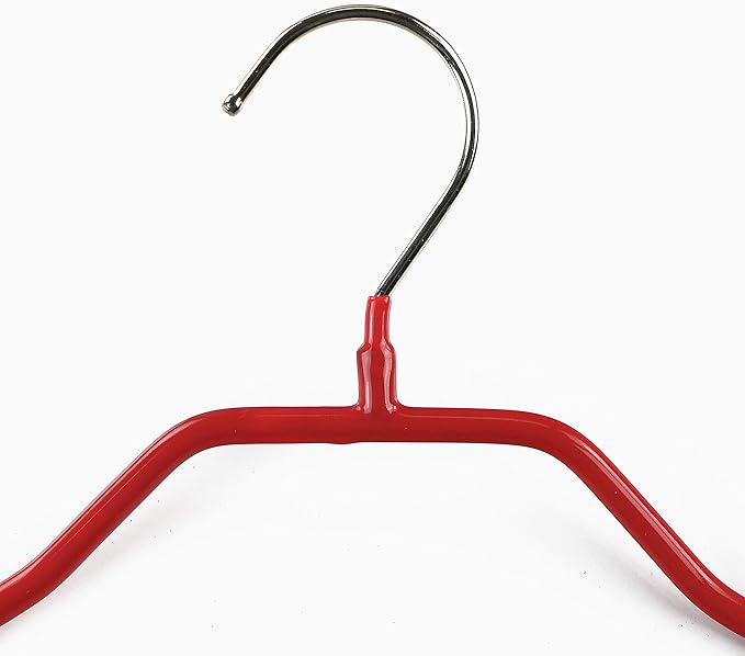 Mawa by Reston Lloyd BodyForm Series Non-Slip Space-Saving Clothes Hanger for Jackets, Suits & Coats, 16-1/2", Style 42/L, 1-Each, Red