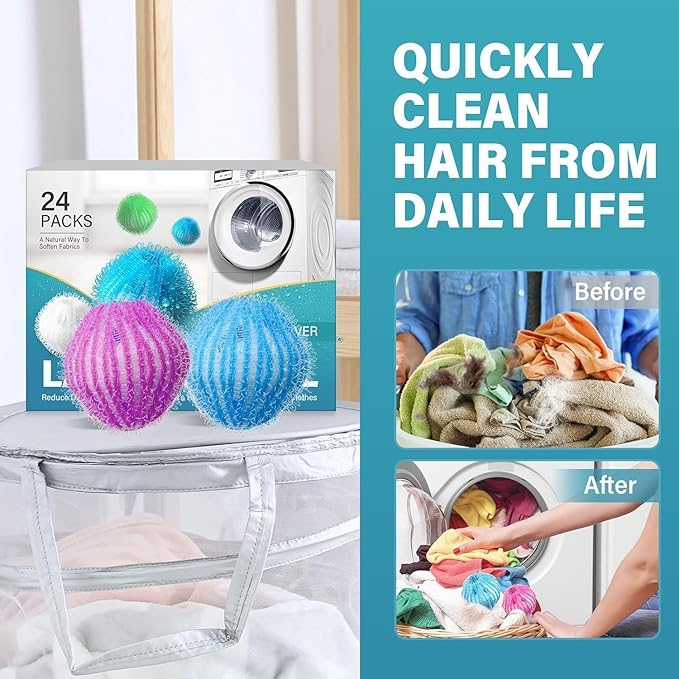 12Pcs Pet Hair Remover for Laundry,Reusable Laundry Lint Remover,Washing Machine Hair Catcher, Pet Dog Cat Hair Catcher Lint Remover