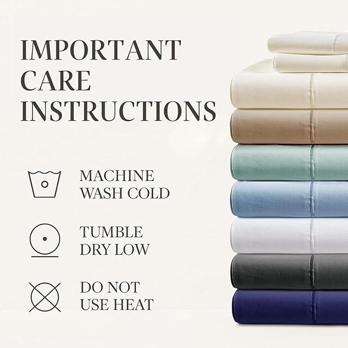 Hyde Lane Luxury 1000 Thread Count 100% Cotton Sheets | Very Soft & Thick - Fits Upto 20" Mattress | Sateen Weave Bed Sheets 18" Deep Pocket- 4 PC Sheet Set (Taupe, Queen)