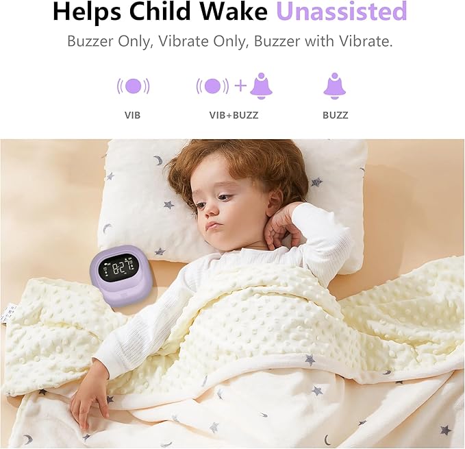 Mesqool Vibrating Alarm Clock for Heavy Sleepers, Rechargeable Battery Operated Bed Shaker Under Pillow, Cordless, Weekday/Weekend Dual Alarms, Travel Digital Clock for Hearing-impaired
