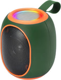 Portable Bluetooth Speaker – 8W HD audio quality, TWS stereo pairing, LED light show, compact and portable, suitable for outdoor use, can be used in cars, travel and parties, a cool teen gift(Green)
