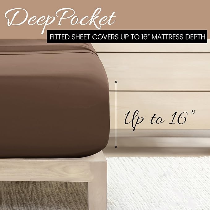 Linen Market Brushed Microfiber Twin Sheet Set 3 Piece – Oeko-TEX Certified Ultra Soft & Wrinkle-Free - 16" Deep Pocket Sheets - Easy Care Twin Size - Taupe