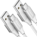 etguuds USB A to USB C Cable 4ft, 2-Pack, 3A Fast Charging Type C Charger Cord for iPhone 17 16 15 Pro Max 16e 17 Air, Samsung Galaxy S25 S24 S23 S22 S21 S20 A17 A16 A56 A55 Flip Fold, White