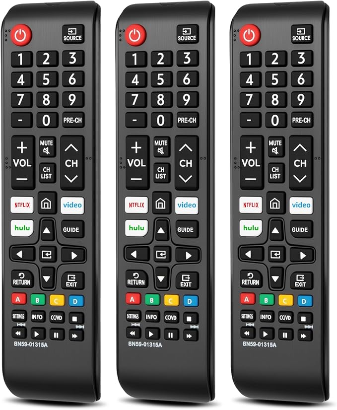 (Pack of 3) Replacement for Samsung TV Remote Control, Universal Compatible with All Samsung LCD LED HDTV 3D Smart TVs
