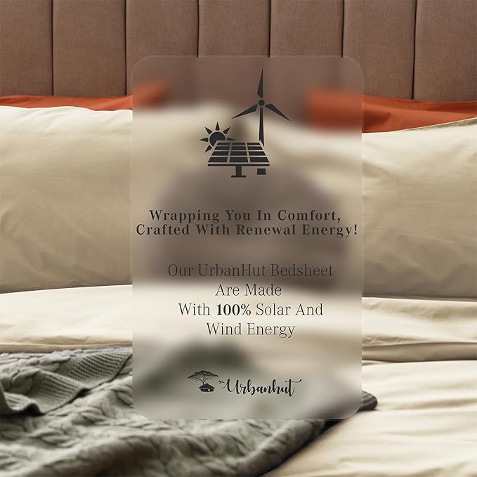URBANHUT 800 Thread Count 100% Cotton California King Size Sheets, Luxury 4 Piece Cal King Bedsheets, Hotel Sheets Sateen Finish - Better Than Egyptian, 16" Elasticized Deep Pocket - Ivory