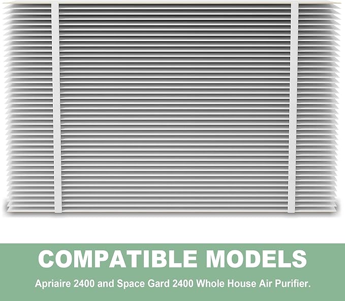 （3 Pack）401 Filter Replacement Compatible with AprilAire 2400, Space-Gard 2400 Whole-House Air Purifier, MERV-10 Furnace Filter, 16x25x6 Air Filter（incloud 2 Pleat Spacers）