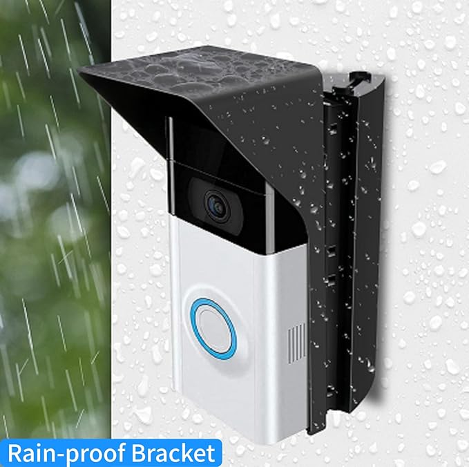 S7 Adjustable Doorbell Angle Mount with Rain Cover, Compatible with Video Doorbell/ Battery Doorbell, Replacement Angle Adjustment Adapter Mounting Bracket Wedge Kit (Anti Glare)