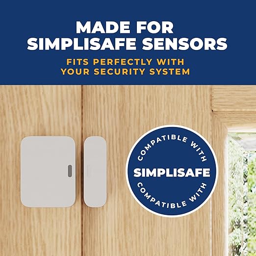 Adhesive Replacement Tape & Sensor Risers for Simplisafe | I24 Magnet Adhesives and 12 Simplisafe Contact Sensor Spacers - Complete Sensor Installation Solution [Device/Magnet NOT Included]