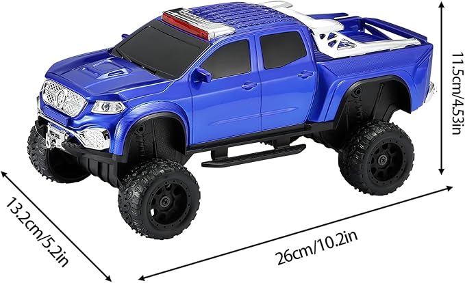 WSTER WS-X65 Pickup Truck Replica Bluetooth Speaker – HD Sound, FM Radio, TWS Stereo, LED Party Lights, USB/TF Playback, Built-in Mic – Cool Portable Car Design Speaker for Outdoors & Home (Blue)