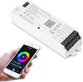 XXK WB5 RF WiFi Bluetooth LED Strip Controller RGB CCT RGBW 5in1 Dimmable Compatible with Smart Life APP/Alexa Echo/Google Assistant Home/Siri, DC12-24V Lights Controller