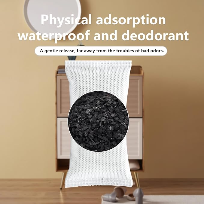 KaiCarnte 16 Pack Shoe Deodorizer Bags,Activated Charcoal Odor Absorber,Closet Deodorizer Odor Eliminator For Strong Odor,Shoe Smell Remover